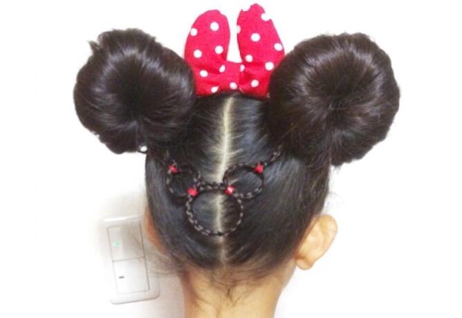 “米奇”迪士尼編發(fā)造型，南寧網(wǎng)紅美發(fā)學(xué)校分享
