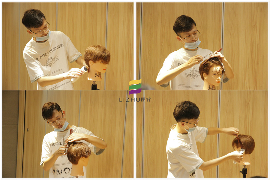 廣西美發(fā)學(xué)校：男士剪裁手法演示