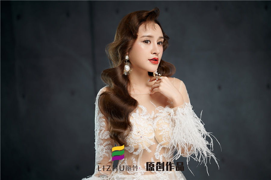 麗竹彩妝作品：迷人優(yōu)雅韓式造型