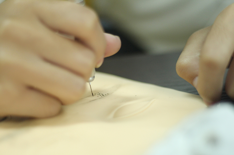 紋繡在假皮練習的技巧，南寧專業(yè)紋繡給你支招