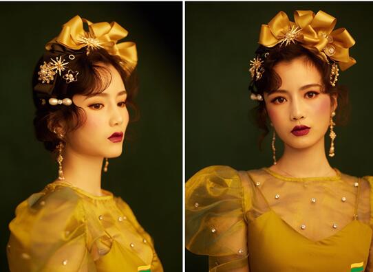 廣西彩妝學校作品：油畫妝容造型