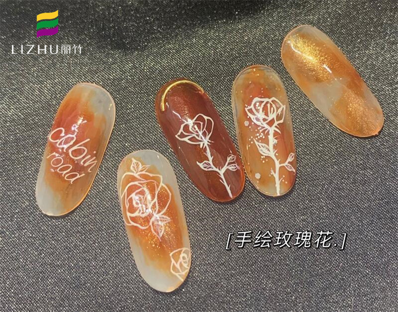 玫瑰花美甲，用作品證明廣西學美甲哪家哪家好