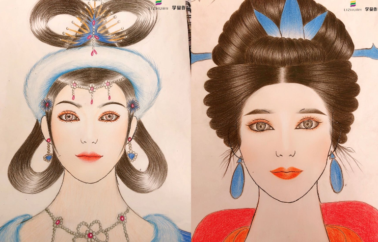 想學(xué)這些紙妝美人圖，快來廣西化妝培訓(xùn)學(xué)校