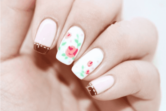 田園玫瑰花美甲教程，和南寧美甲培訓(xùn)班一起學(xué)