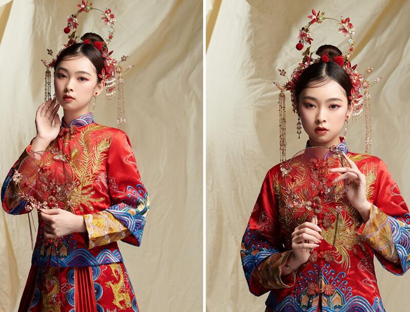 中式秀禾新娘，展示廣西彩妝培訓(xùn)學(xué)校實(shí)力