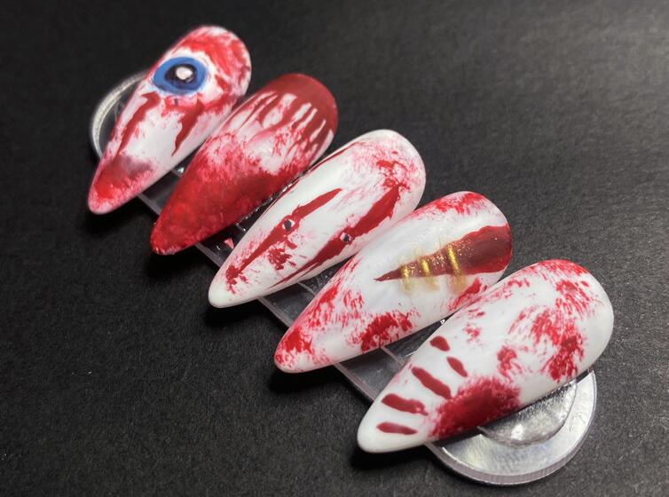 爆款萬圣節(jié)美甲，廣西美甲培訓(xùn)班分享