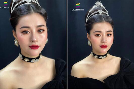 韓系名媛造型 ，南寧網(wǎng)紅化妝培訓(xùn)作品