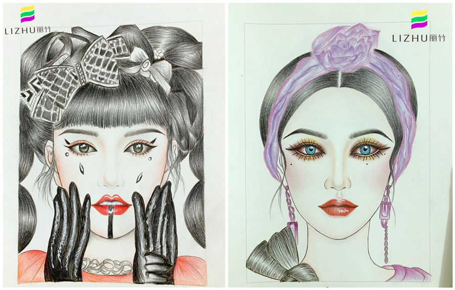 美人紙妝圖繪畫，南寧化妝學校排行前十作品