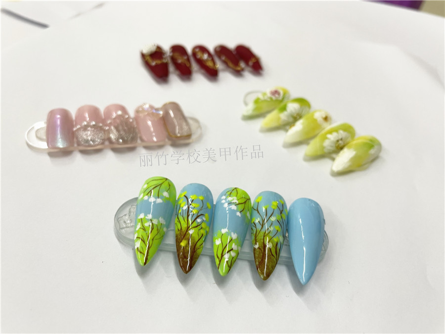 夏日美甲圖片顯白氣質(zhì)2022，南寧美甲培訓(xùn)專業(yè)作品