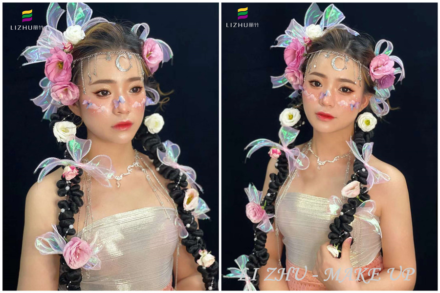 哈尼甜心風(fēng)造型，南寧創(chuàng)意彩妝學(xué)校作品