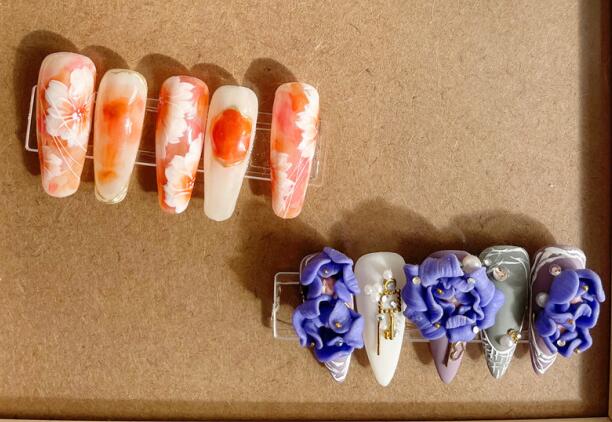 零基礎(chǔ)可以學美甲嗎？來看廣西美甲基礎(chǔ)班彩繪美甲作品