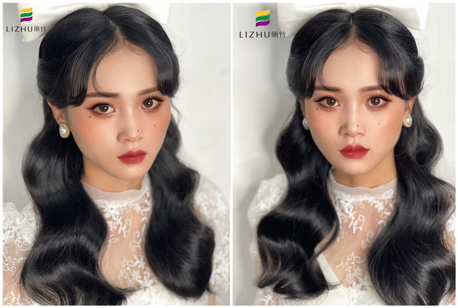 甜美裸妝新娘造型，廣西彩妝造型學校新娘作品