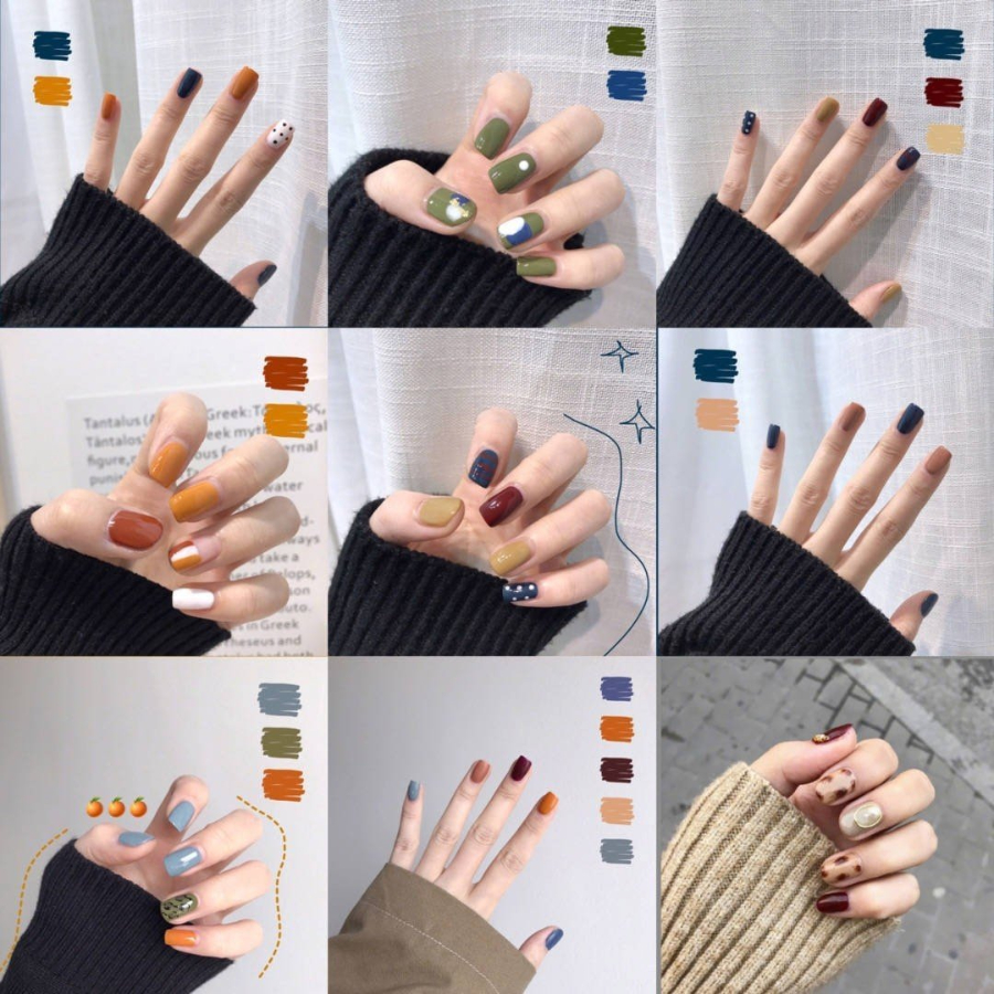 大地色美甲合輯，南寧美甲學(xué)校網(wǎng)紅熱情推薦