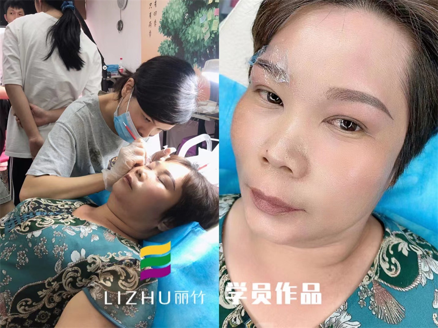 野生線條眉欣賞，南寧紋繡培訓(xùn)學(xué)校學(xué)員作品