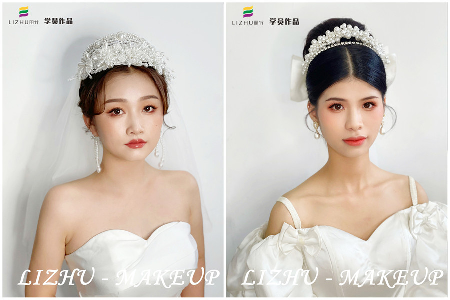 時(shí)尚新娘系列圖片，廣西南寧化妝學(xué)校新娘妝作品