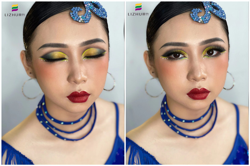 拉丁舞造型，南寧彩妝學(xué)校舞臺妝作品