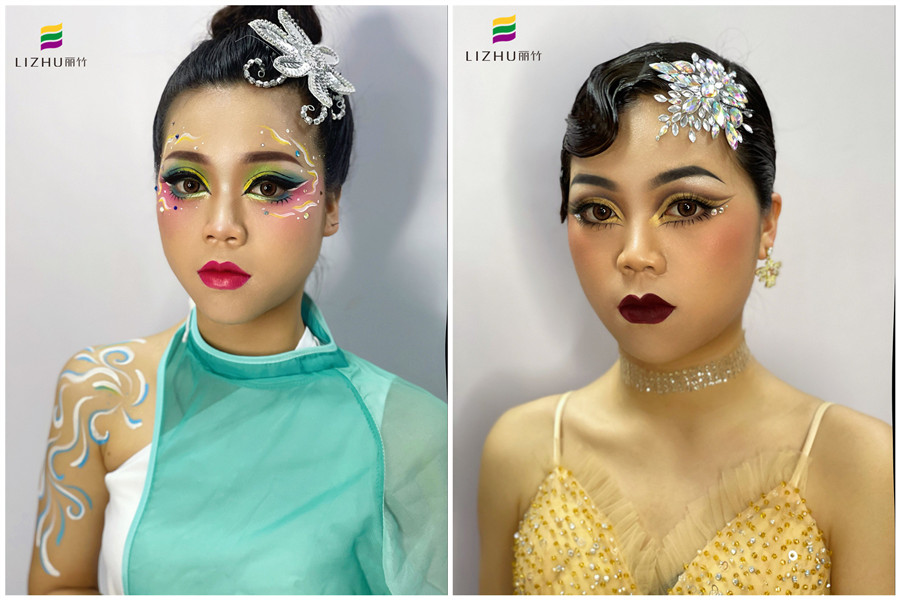 南寧化妝彩妝學(xué)校作品：拉丁舞造型、舞臺妝造型、國標(biāo)舞造型