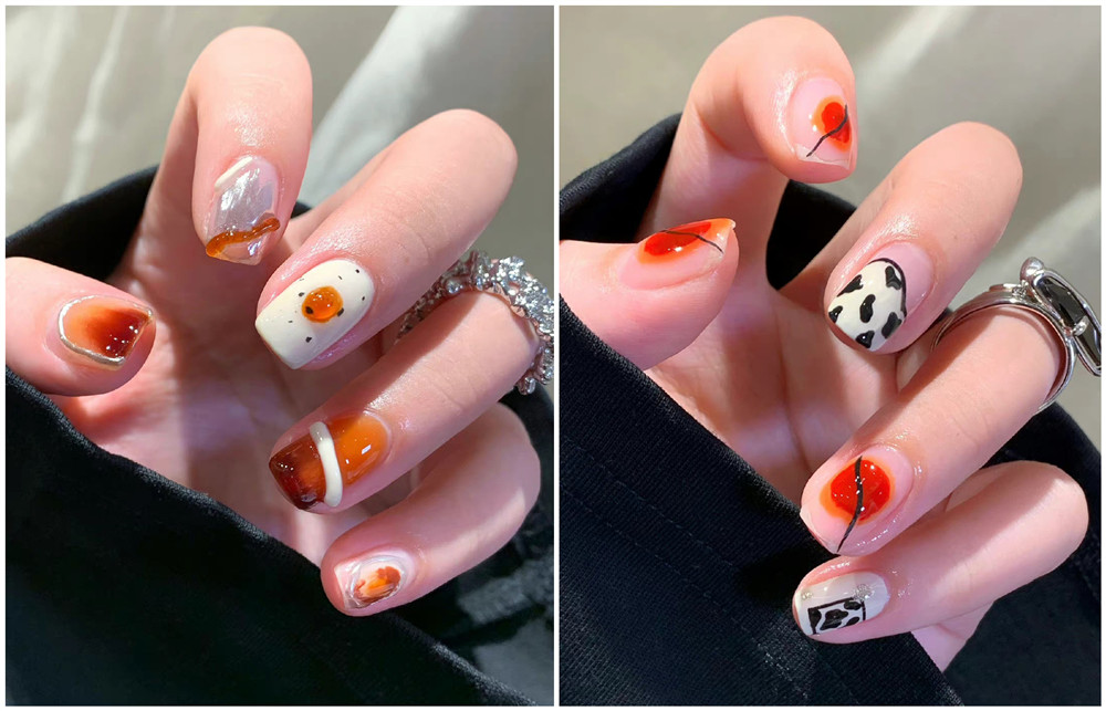 鴛鴦撞色美甲，廣西美甲學校十大名校分享