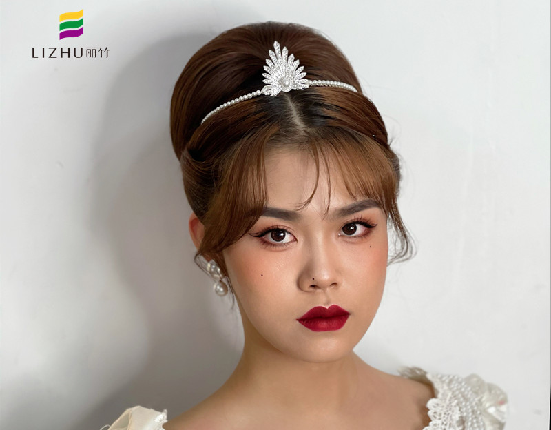 輕復古新娘造型，南寧新娘妝培訓學校作品