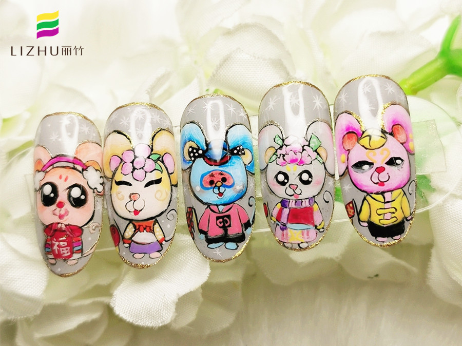 卡通美甲作品展實(shí)力，告訴你廣西美甲培訓(xùn)學(xué)校學(xué)多久？