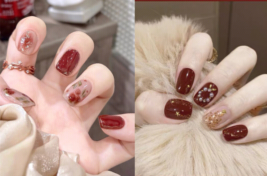 中國紅美甲，南寧美甲學習中心分享