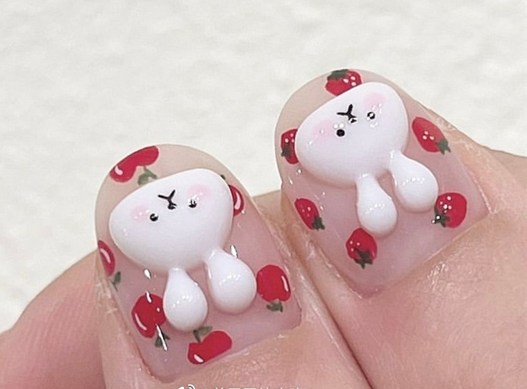 卡通立體美甲，學(xué)美甲到廣西麗竹學(xué)校