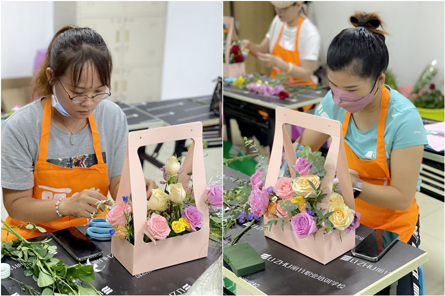 手提花籃的特點，廣西南寧花藝師學校課件分享