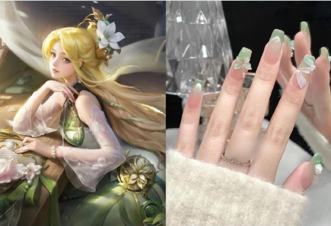 《榮耀》皮膚美甲，廣西美甲造型學校力推