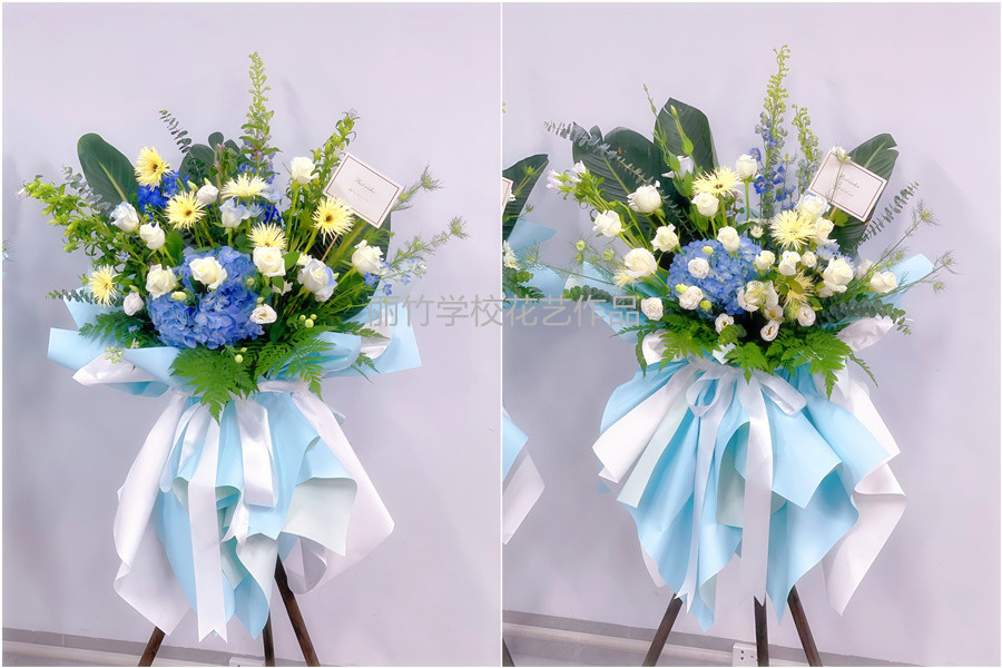 韓系開業(yè)花籃，廣西花藝職業(yè)技術(shù)學(xué)校作品