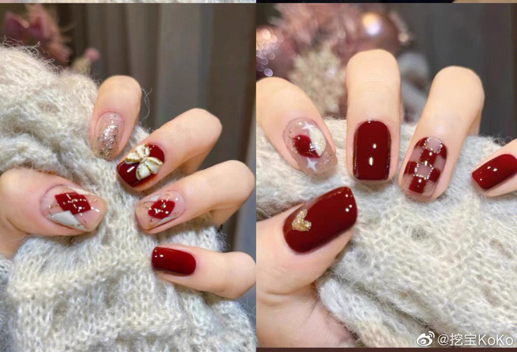 紅色美甲推薦，廣西學美甲手藝