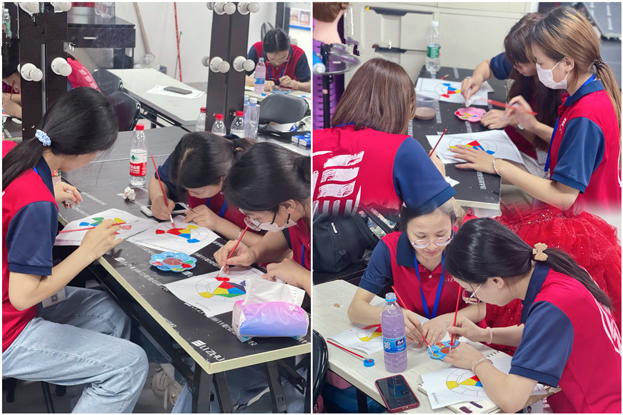 南寧化妝基礎(chǔ)教學：十二色環(huán)課堂練習