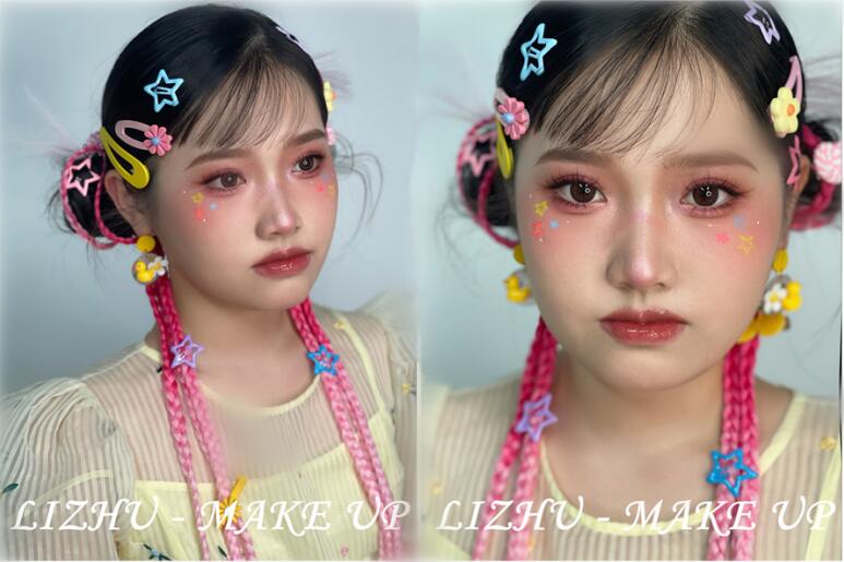 多巴胺妝容造型，廣西化妝彩妝培訓(xùn)作品