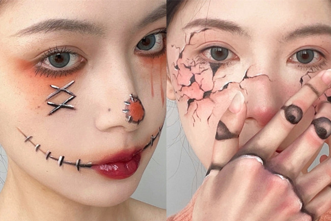 萬圣節(jié)可愛妝容，廣西創(chuàng)意妝容造型