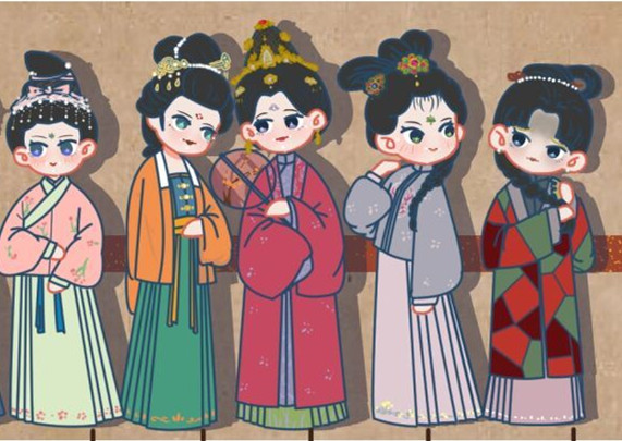 中國明代妝容服飾欣賞，南寧人物形象設(shè)計全科班解析