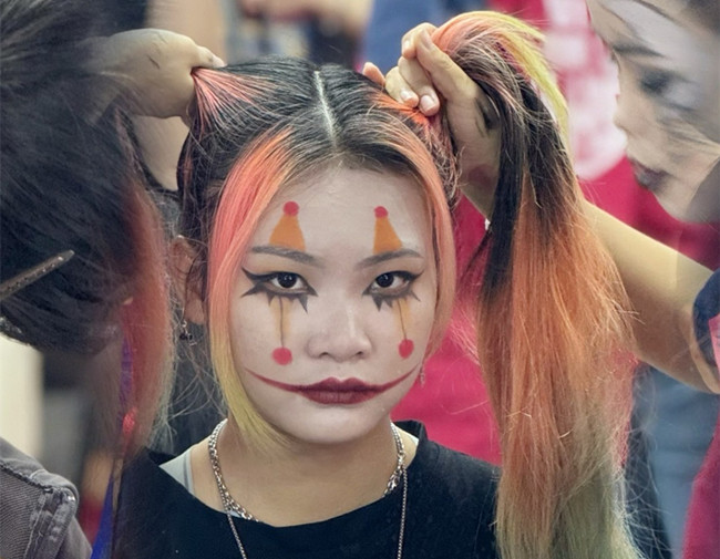 萬圣節(jié)妝容圖片，南寧化妝彩妝造型培訓(xùn)學(xué)校作品