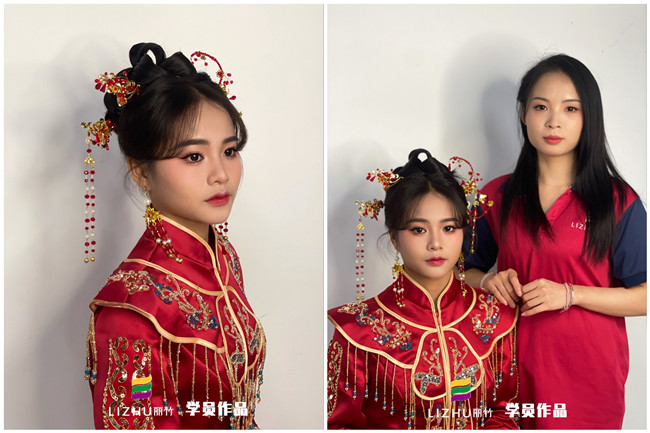 新中式新娘，實(shí)力演繹廣西學(xué)化妝去哪里？