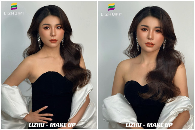 輕泰披發(fā)造型，廣西學化妝寫真拍攝作品