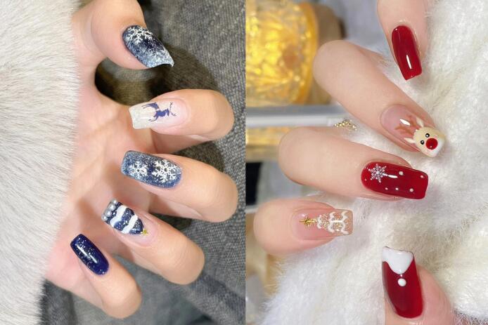 圣誕美甲款式，廣西美甲造型學習推薦