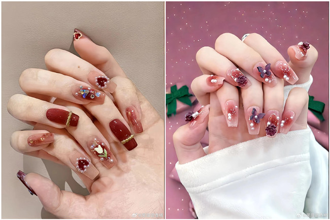 招財紅色美甲，南寧美甲教育專業(yè)推薦