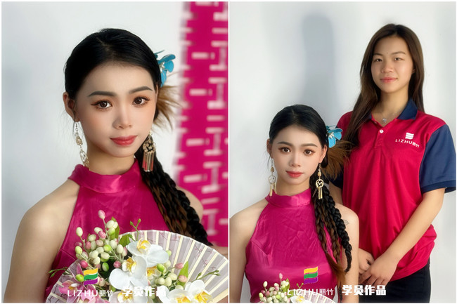 新中式晨袍造型，廣西學(xué)化妝高彩培訓(xùn)作品