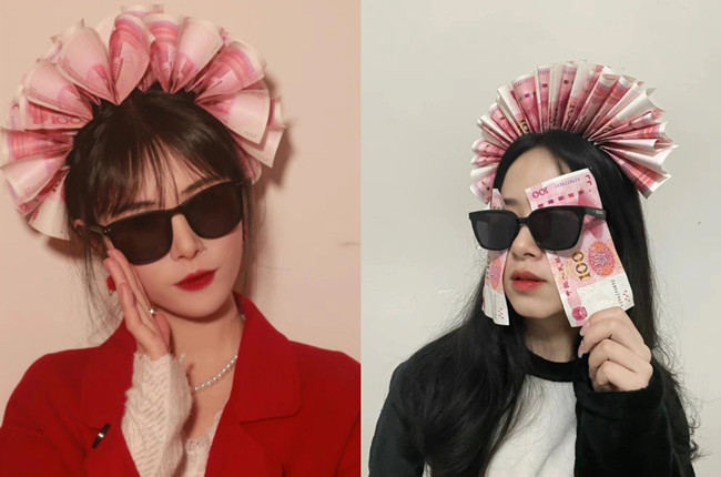  新娘簪錢(qián)花創(chuàng)意拍照，廣西彩妝寫(xiě)真分享