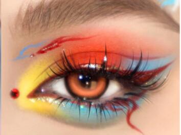 春夏彩色眼妝，南寧彩妝培訓(xùn)眼妝