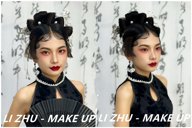 新國風(fēng)造型，南寧彩妝寫真造型學(xué)校作品