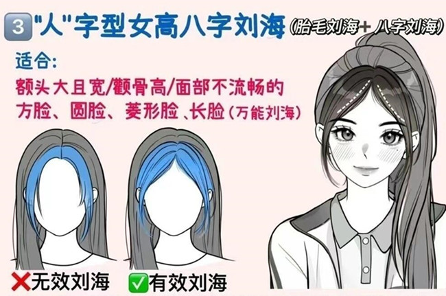 如何護(hù)理“人”字女高八字劉海教程，南寧學(xué)女發(fā)