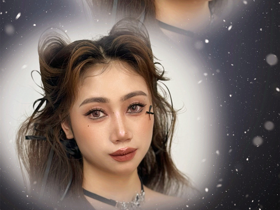 復(fù)古貓耳造型，廣西彩妝培訓(xùn)推薦