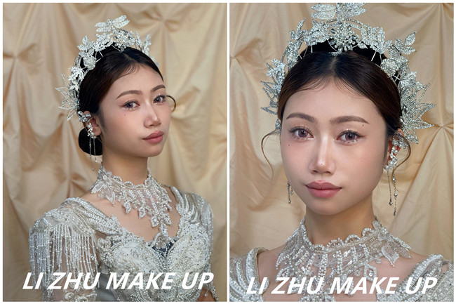 輕奢時(shí)尚新娘造型，廣西化妝學(xué)校前十作品欣賞