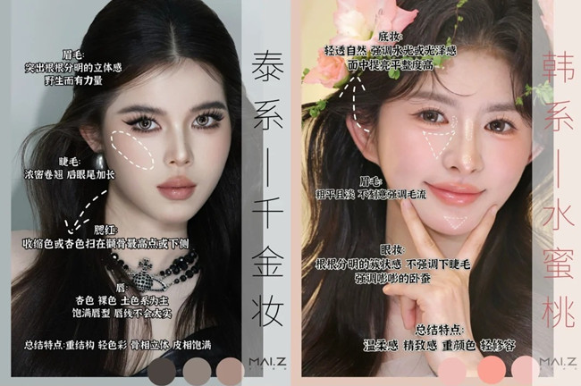 不同妝容解析，南寧專業(yè)化妝培訓(xùn)