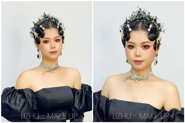 輕奢手推波紋造型， 廣西新娘妝造教學(xué)作品