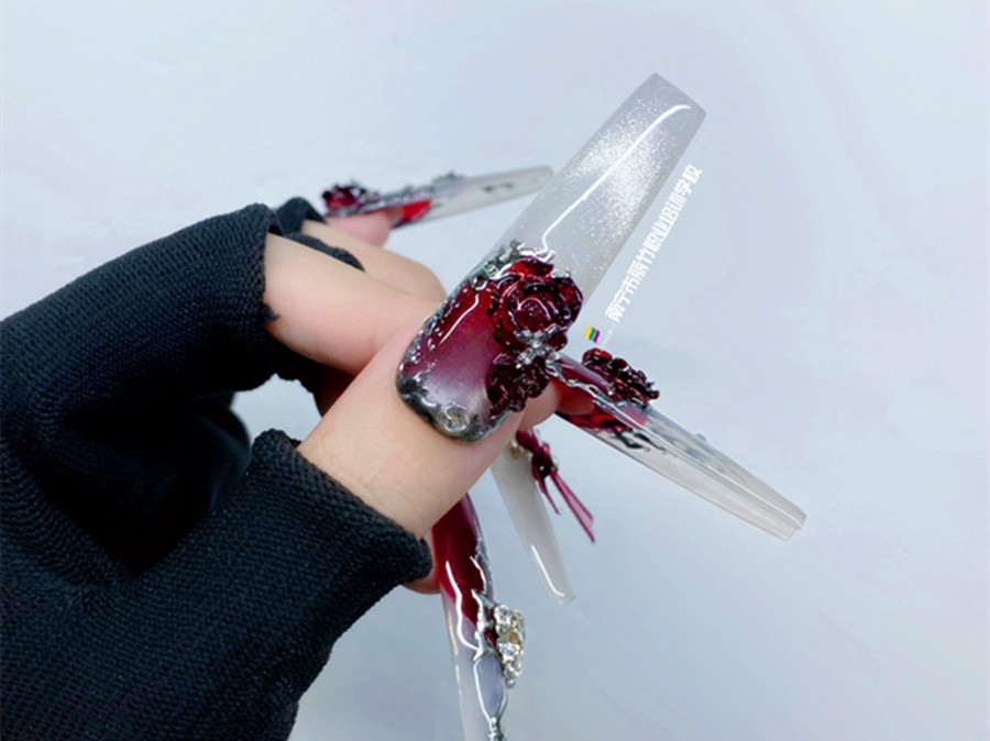 哥特風(fēng)創(chuàng)意美甲，南寧美甲創(chuàng)業(yè)作品