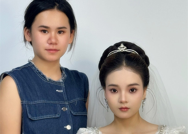 新娘造型，廣西影樓化妝培訓學員作品